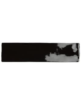Faïence CASABLANCA, aspect zellige noir, dim 7.50 x 30.00 cm