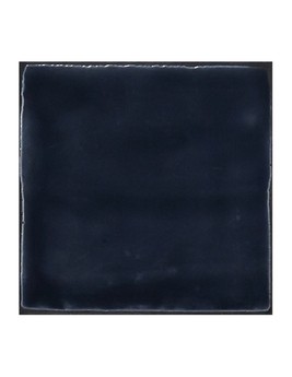 Faïence FEZ, aspect zellige bleu marine, dim 13.00 x 13.00 cm