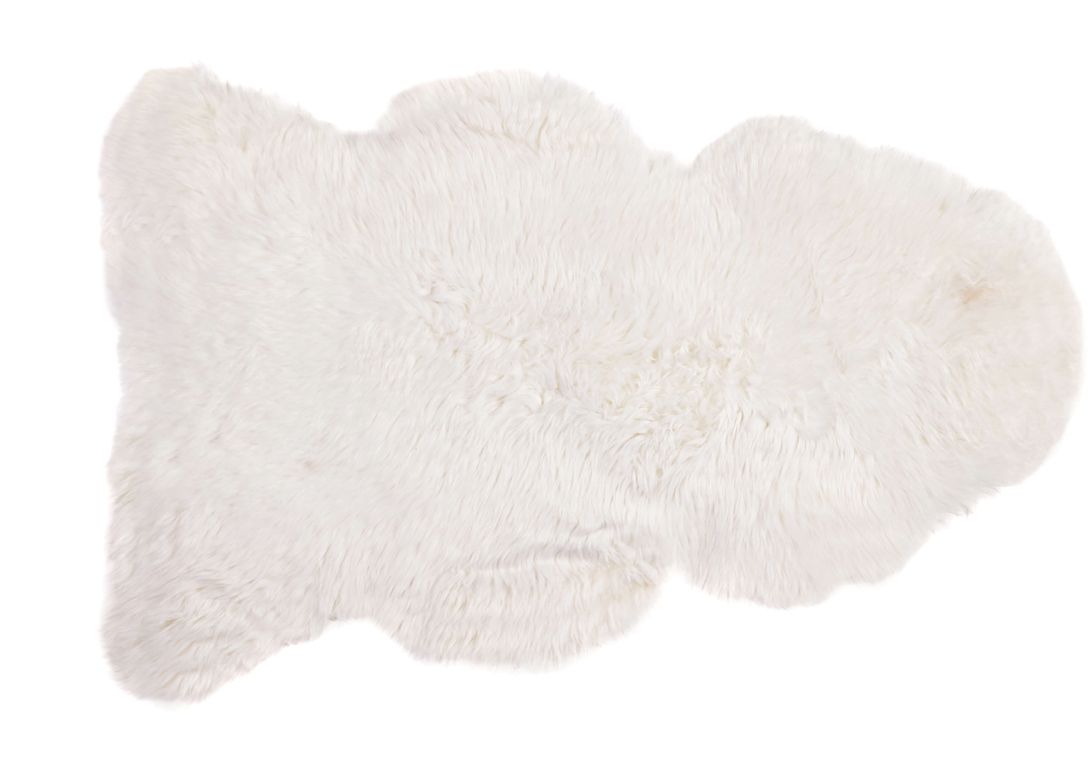 Tapis MOUTON Maison Tergus, peau de bête  blanc, dim 1.00 x 1.10 m