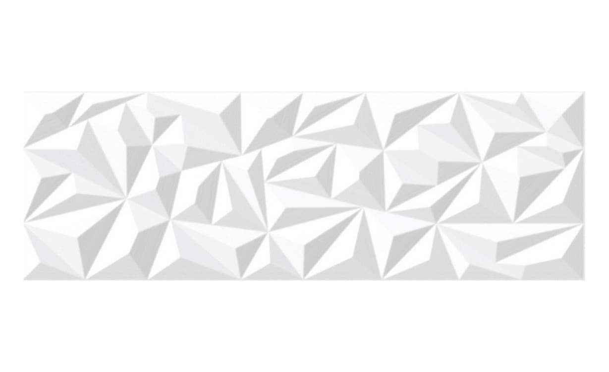 Faïence GEOMETRIQUE DECOR, faïence blanc, dim 30.00 x 90.00 cm