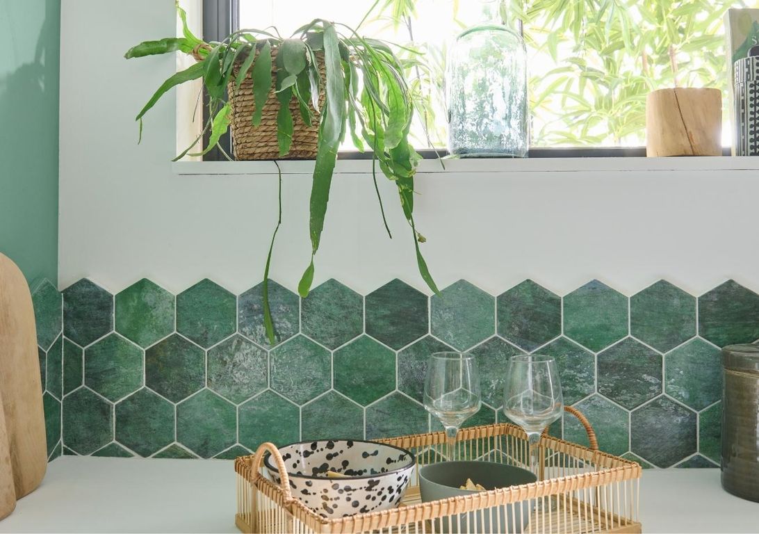 Faïence MARRAKESH, aspect zellige, dim 26.50 x 51.00 cm