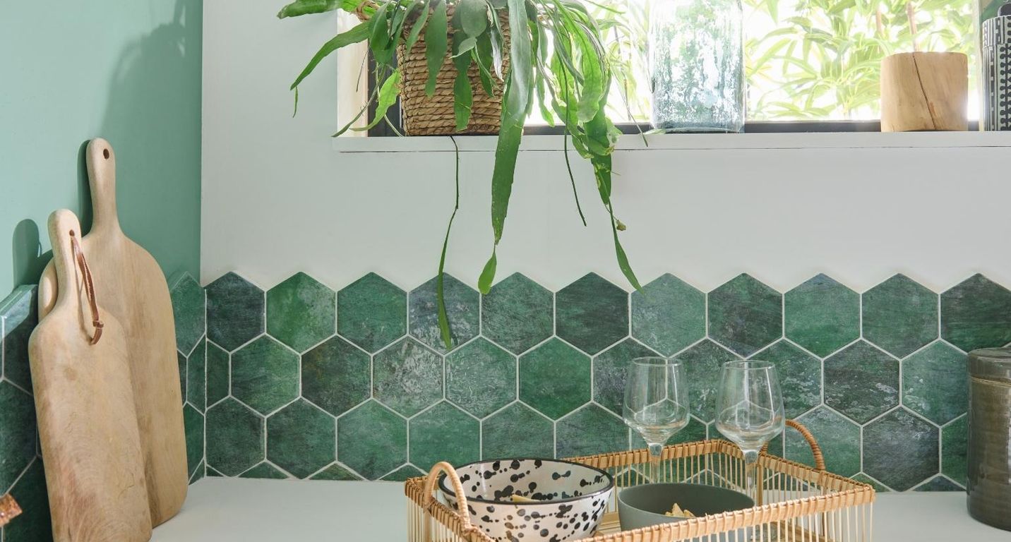 Faïence MARRAKESH, aspect zellige, dim 26.50 x 51.00 cm