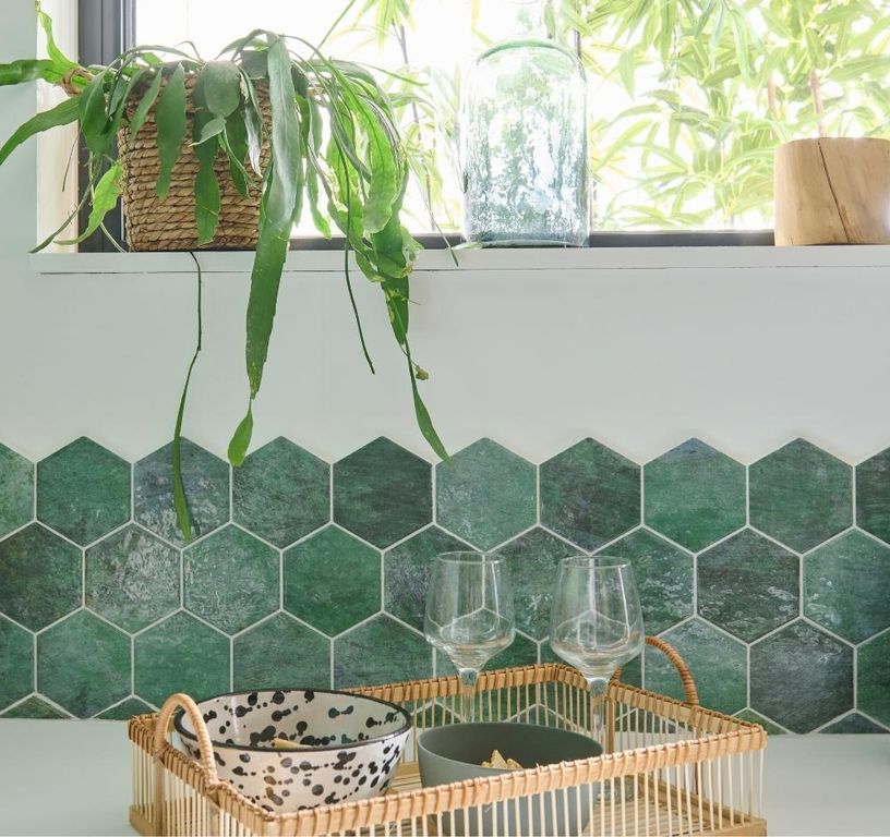 Faïence MARRAKESH, aspect zellige, dim 26.50 x 51.00 cm