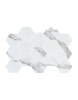 Mosaïque CARRARE MOSAIQUE, aspect marbre blanc, dim 30.00 x 30.00 cm
