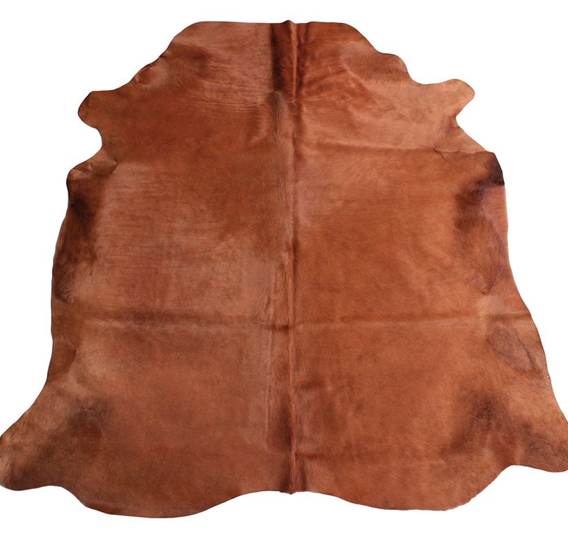 Tapis VACHE TEINTEE Maison Tergus, peau de bête  cuivré, dim 1.90 x 2.10 m