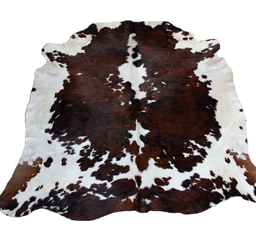 Tapis NORMANDE Maison Tergus, peau de bête  marron, blanc, dim 1.90 x 2.10 m