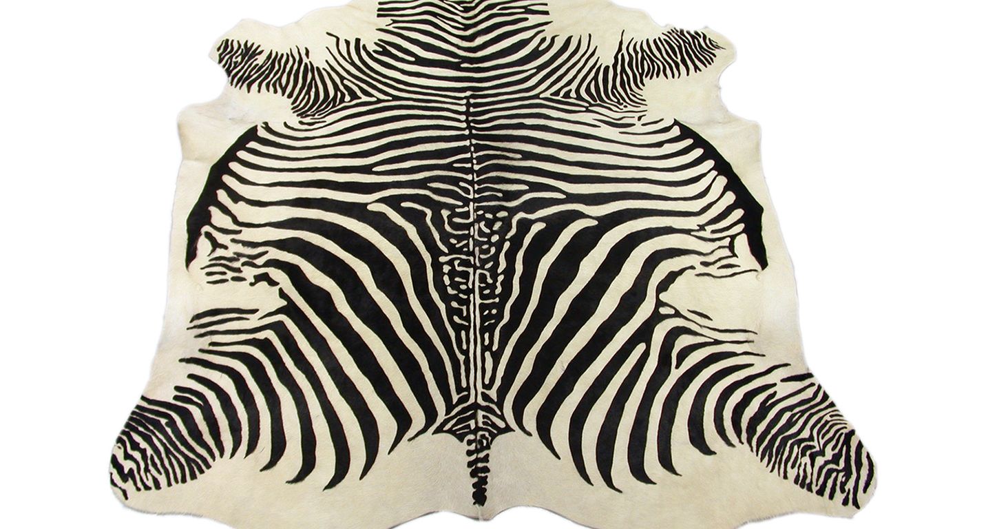 Tapis IMPRIME ZEBRE Maison Tergus, peau de bête  beige, dim 1.90 x 2.10 m