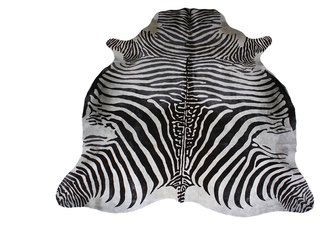 Tapis IMPRIME ZEBRE Maison Tergus, peau de bête  gris clai, dim 1.90 x 2.10 m