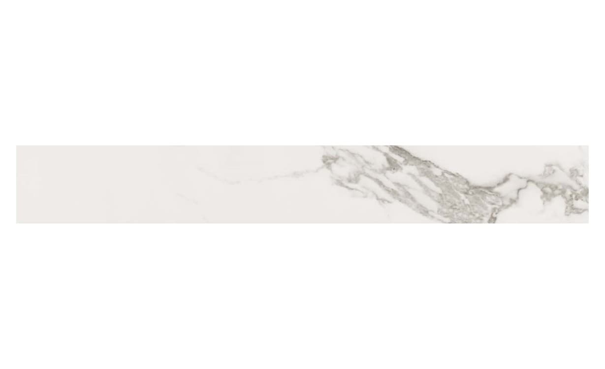Plinthe PL CARRARE MAT, aspect marbre blanc, h 7.00 x L 60.00 cm
