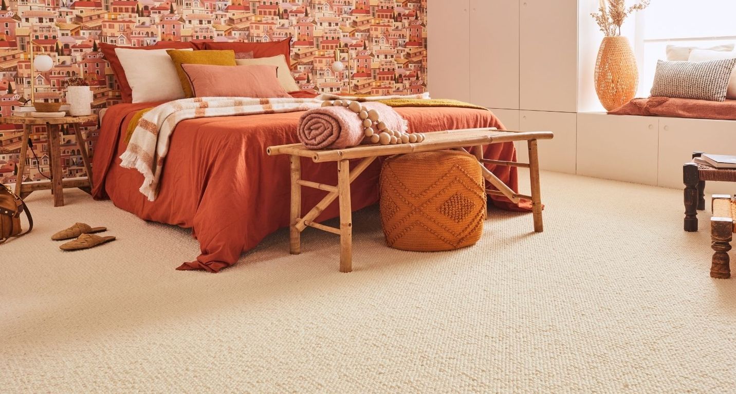 Moquette bouclée MALTA 4M, col BLANC, rouleau 4.00 m