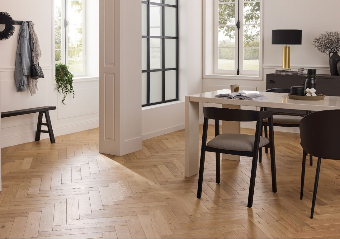 Parquet massif MASSIF FOCH CHENE AUTHENTIQUE , chêne naturel, verni, larg. 9.00 cm