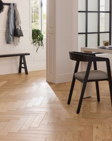 Parquet massif MASSIF FOCH CHENE AUTHENTIQUE , chêne naturel, verni, larg. 9.00 cm