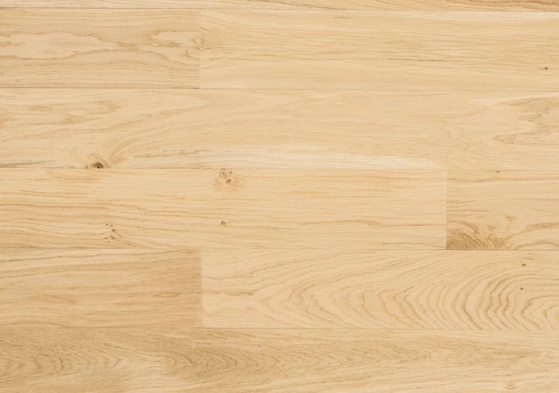 Parquet massif MASSIF 130 CHENE AUTHENTIQUE , chêne marron clair, verni, larg. 13.00 cm