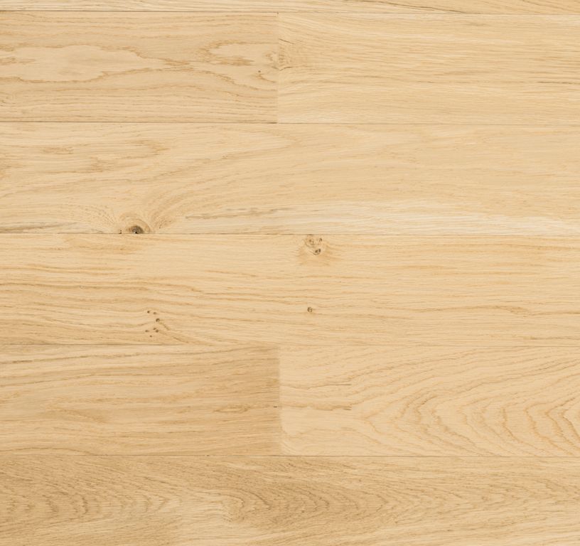 Parquet massif MASSIF 130 CHENE AUTHENTIQUE , chêne marron clair, verni, larg. 13.00 cm