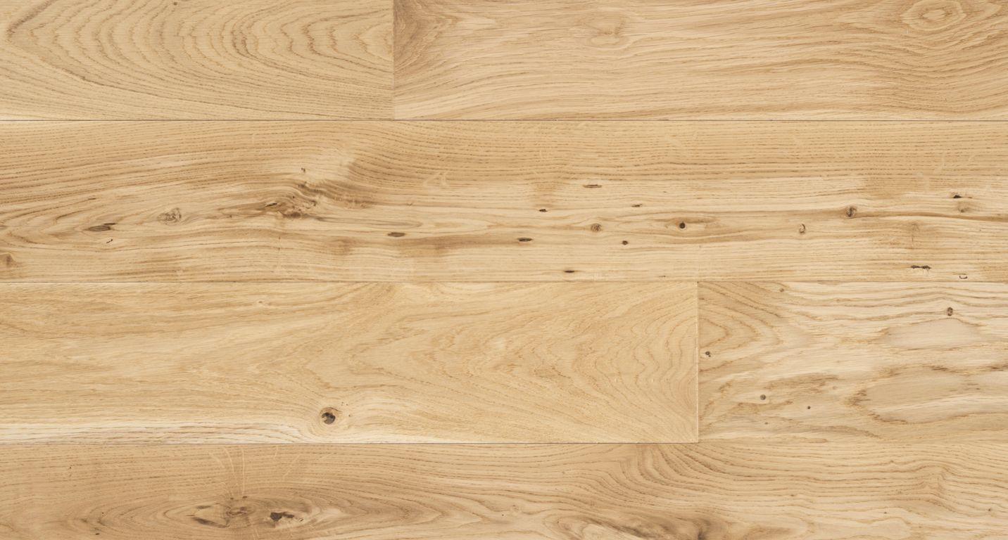 Parquet massif MASSIF 150 CHENE AUTHENTIQUE , chêne marron clair, verni, larg. 15.00 cm