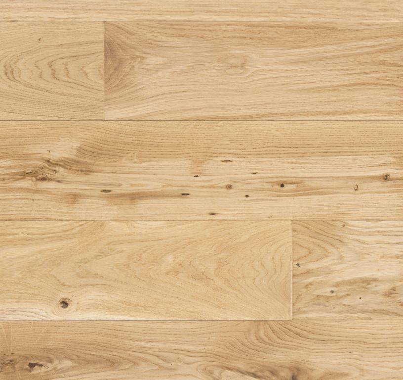 Parquet massif MASSIF 150 CHENE AUTHENTIQUE , chêne marron clair, verni, larg. 15.00 cm