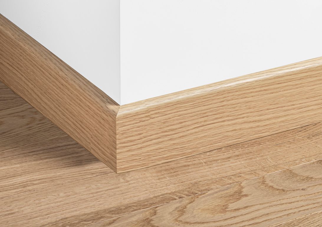 Plinthe  Lamett, Mdf placage bois, décor Bois chêne pur, h.7.00 x L. 220.00 cm