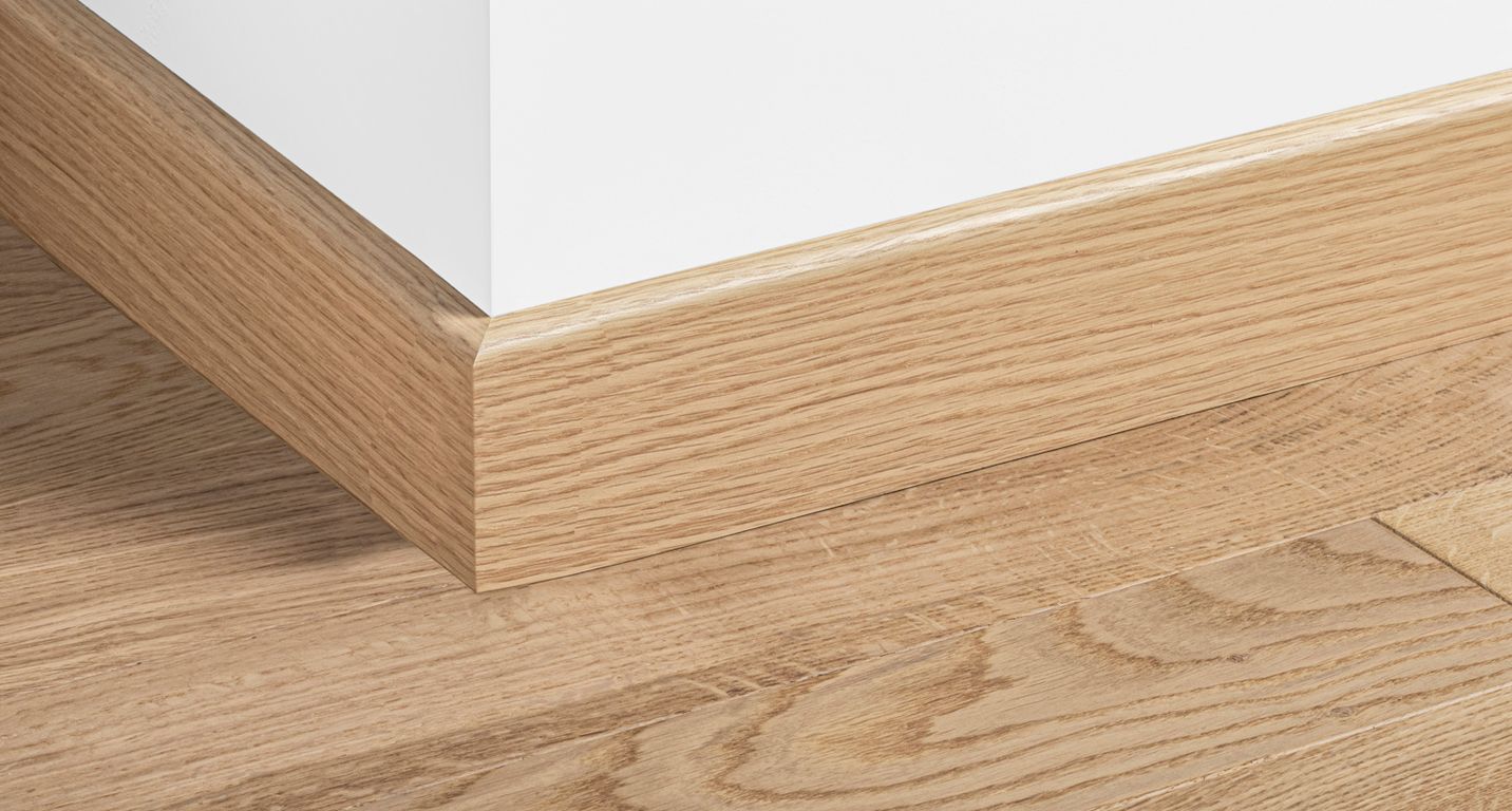 Plinthe  Lamett, Mdf placage bois, décor Bois chêne pur, h.7.00 x L. 220.00 cm