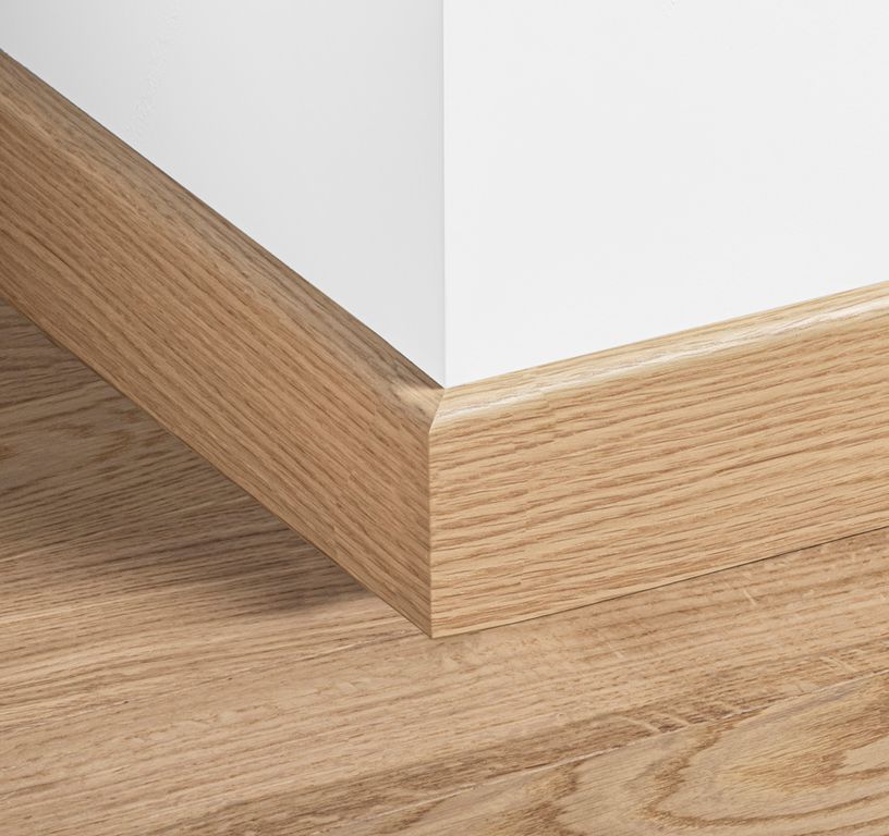 Plinthe  Lamett, Mdf placage bois, décor Bois chêne pur, h.7.00 x L. 220.00 cm