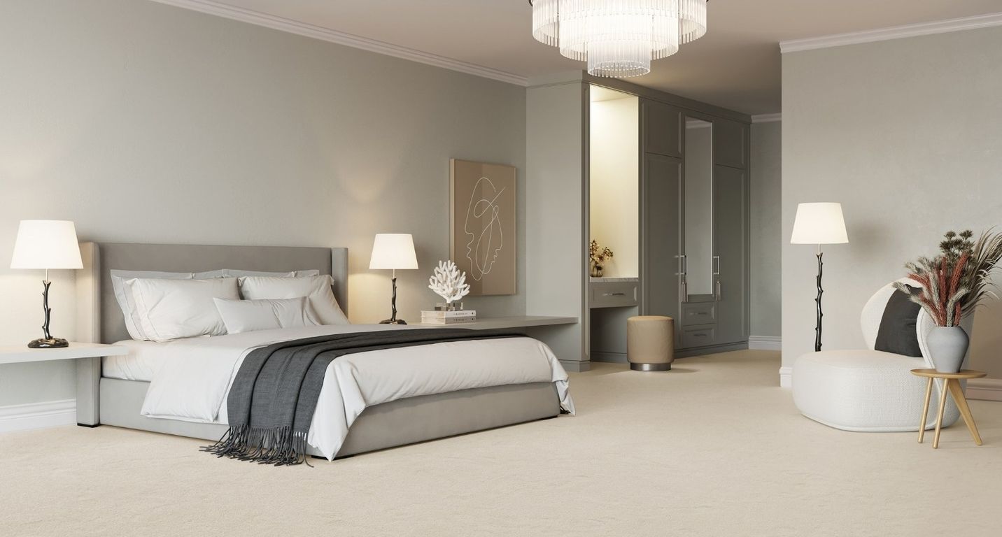 Moquette velours SUSPENSE 4, col ivoire, rouleau 4.00 m