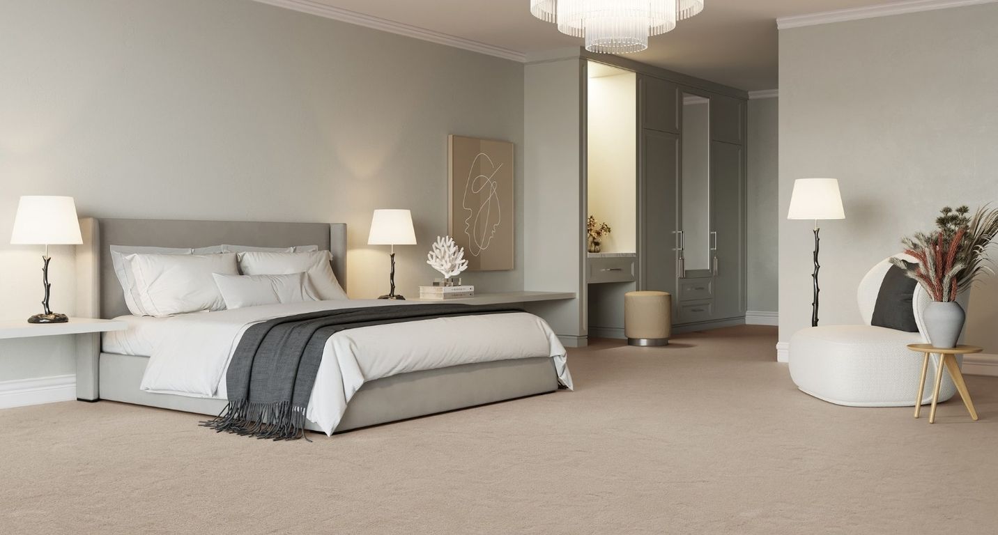 Moquette velours SUSPENSE 4, col taupe, rouleau 4.00 m