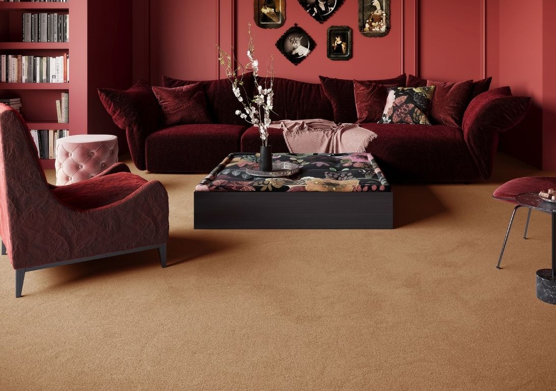 Moquette velours SUSPENSE 4, col Beige clair , rouleau 4.00 m