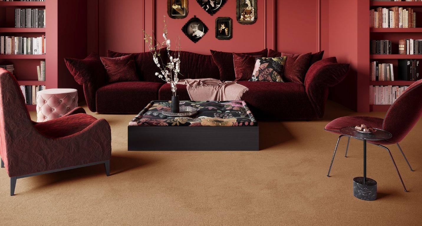 Moquette velours SUSPENSE 4, col Beige clair , rouleau 4.00 m