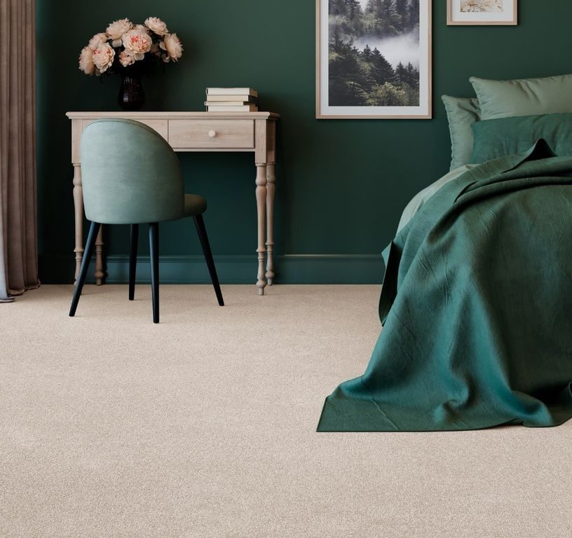 Moquette shaggy SECRET NEW 4M, col ivoire, rouleau 4.00 m