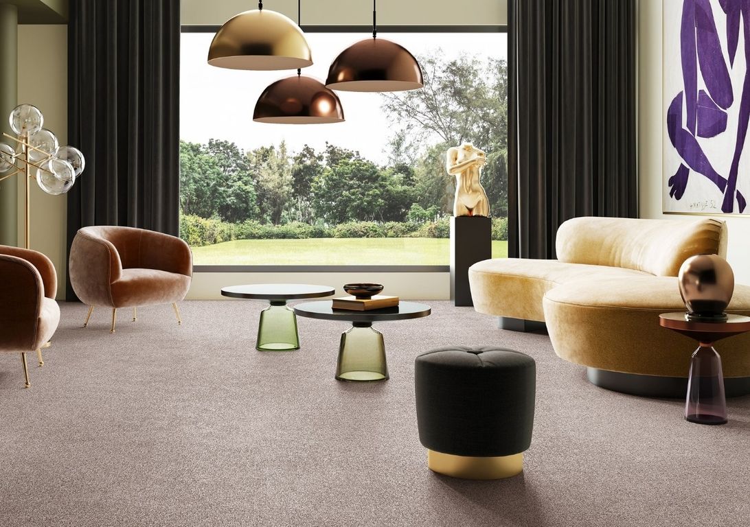 Moquette shaggy SECRET NEW 4M, col taupe, rouleau 4.00 m