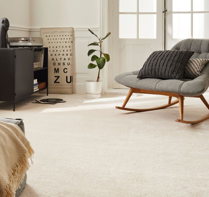 Moquette velours ORION NEW 4M, col ivoire, rouleau 4.00 m