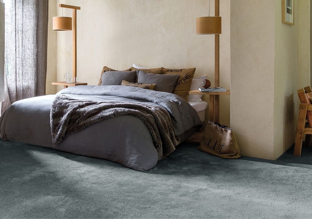 Moquette velours ORION NEW 4M, col bleu, rouleau 4.00 m