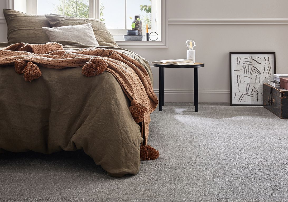 Moquette velours ORION NEW 4M, col gris moyen, rouleau 4.00 m