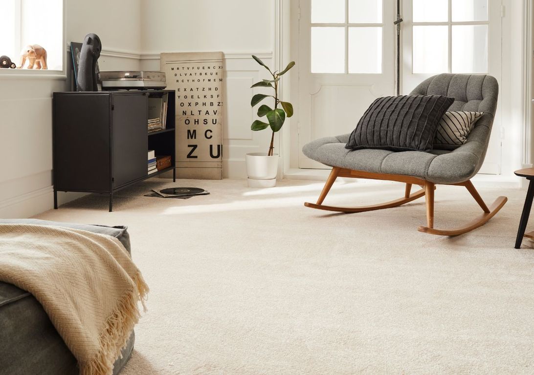 Moquette velours ORION NEW 5M, col ivoire, rouleau 5.00 m