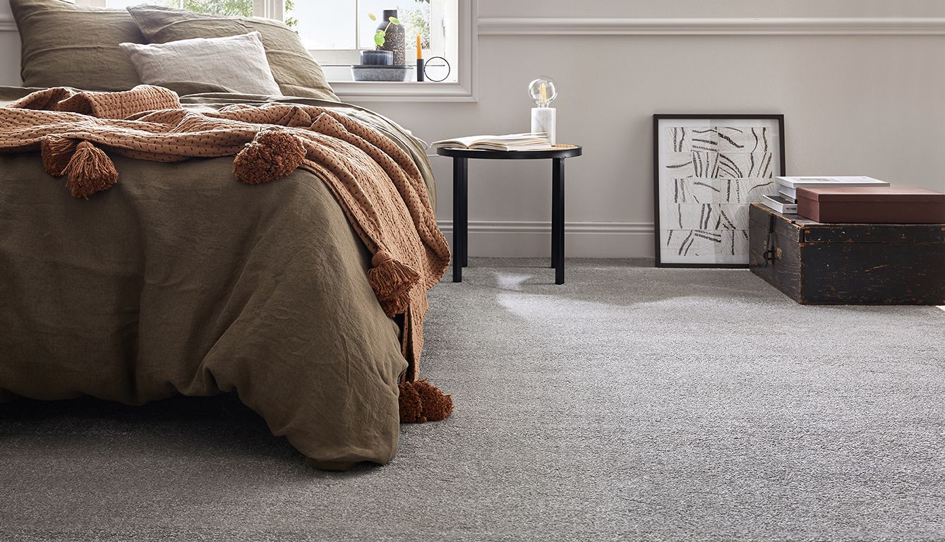 Moquette velours ORION NEW 5M, col gris moyen, rouleau 5.00 m