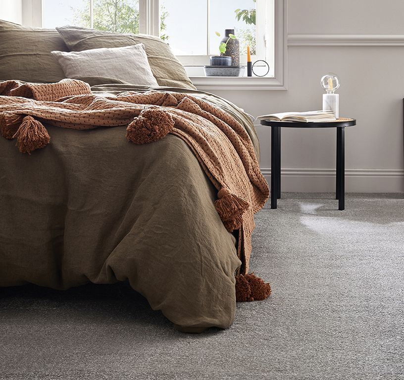 Moquette velours ORION NEW 5M, col gris moyen, rouleau 5.00 m