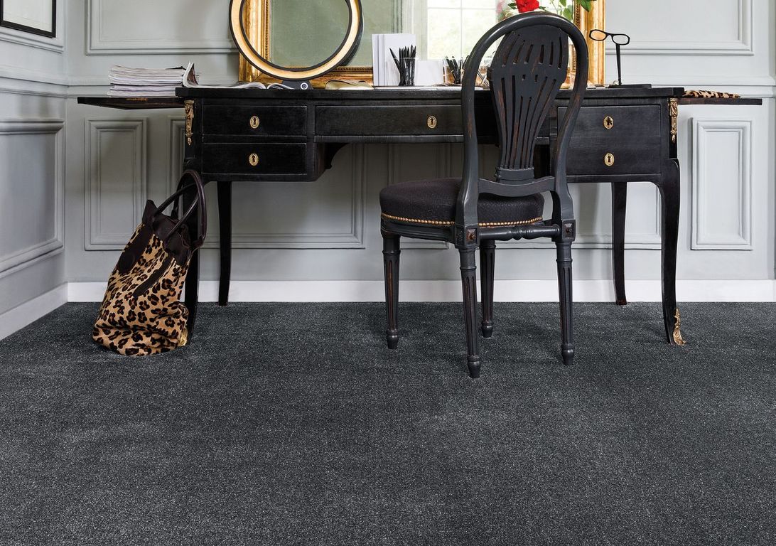 Moquette velours SURPRISE 4, col anthracite, rouleau 4.00 m