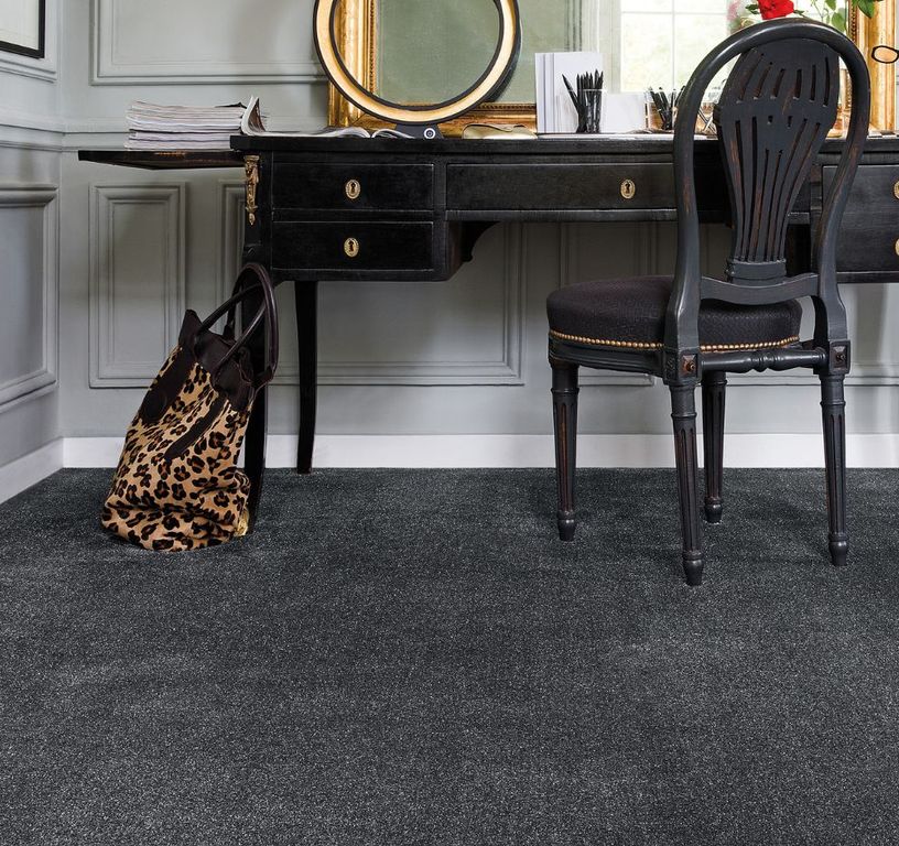 Moquette velours SURPRISE 4, col anthracite, rouleau 4.00 m