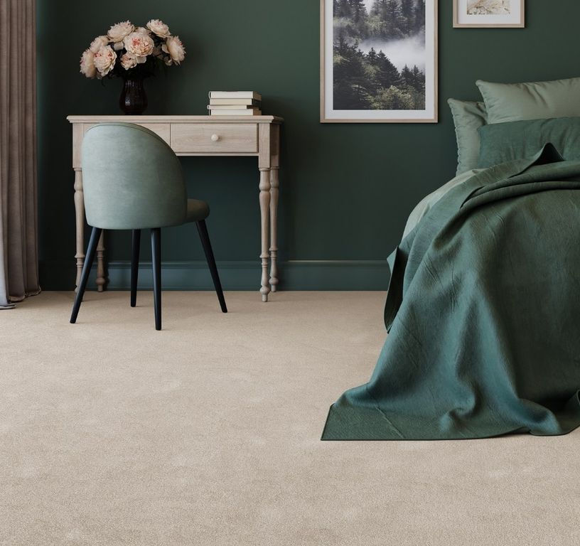 Moquette shaggy SATISFACTION 4M, col beige, rouleau 4.00 m