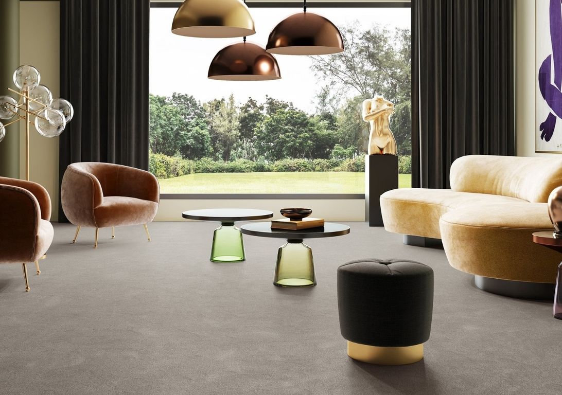 Moquette shaggy SATISFACTION 4M, col taupe, rouleau 4.00 m