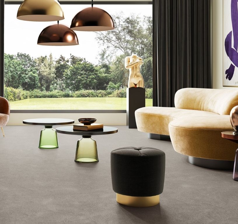 Moquette shaggy SATISFACTION 4M, col taupe, rouleau 4.00 m