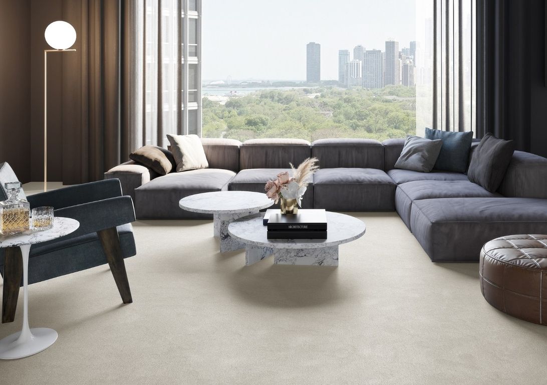 Moquette shaggy SATISFACTION 4M, col blanc, rouleau 4.00 m