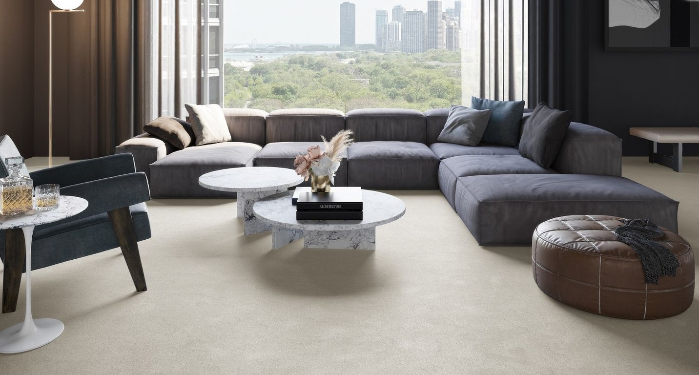 Moquette shaggy SATISFACTION 4M, col blanc, rouleau 4.00 m