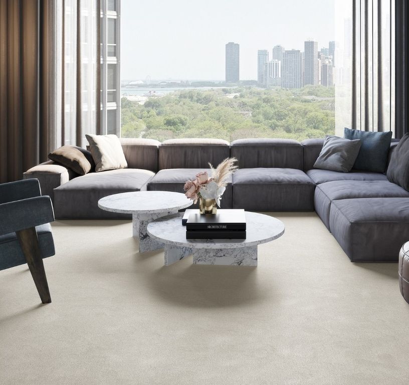 Moquette shaggy SATISFACTION 4M, col blanc, rouleau 4.00 m