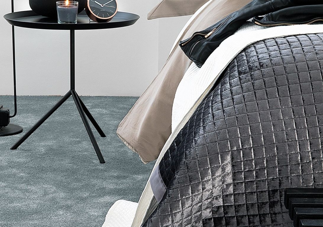 Moquette shaggy SATISFACTION 4M, col bleu, rouleau 4.00 m