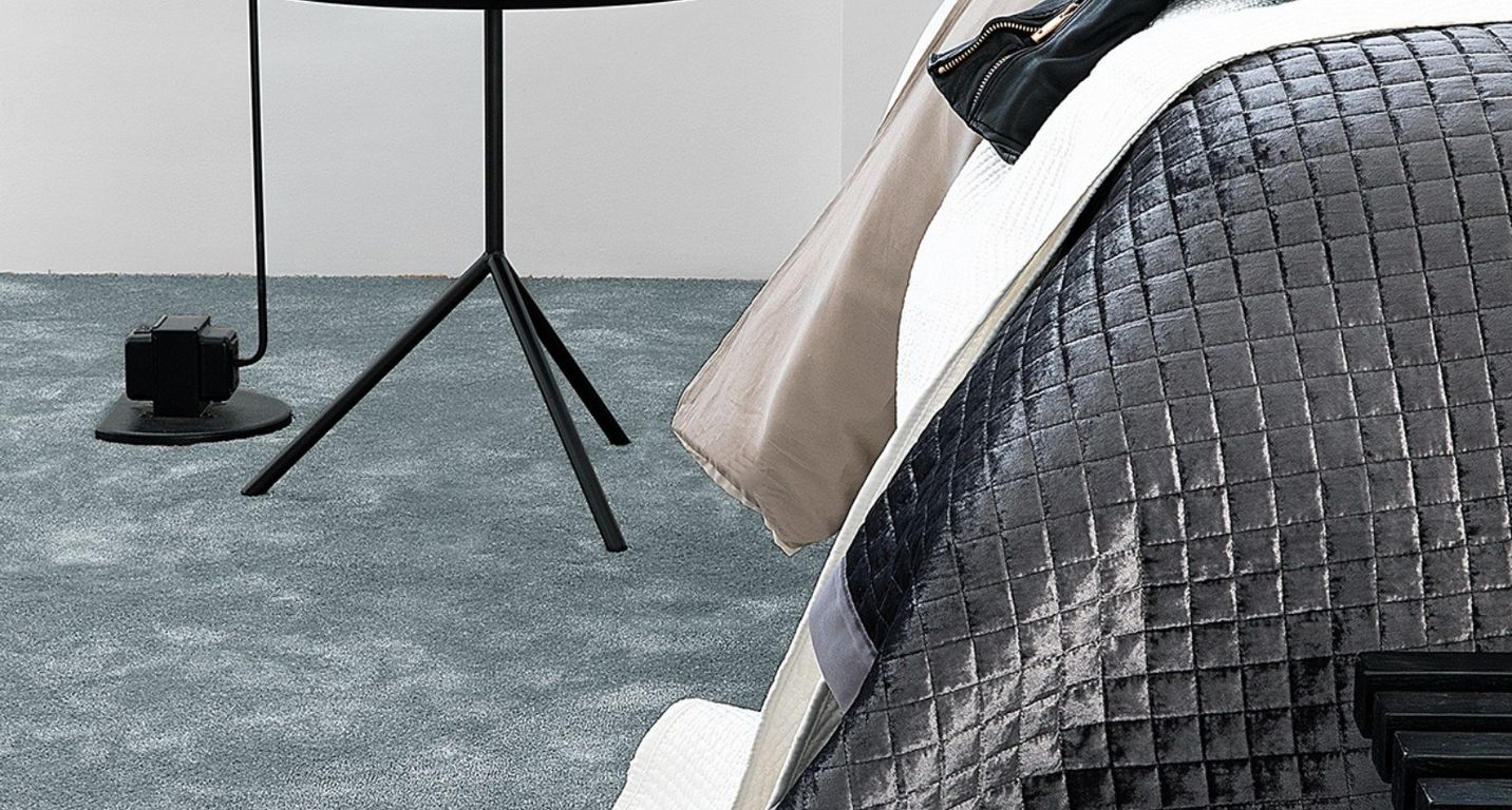 Moquette shaggy SATISFACTION 4M, col bleu, rouleau 4.00 m