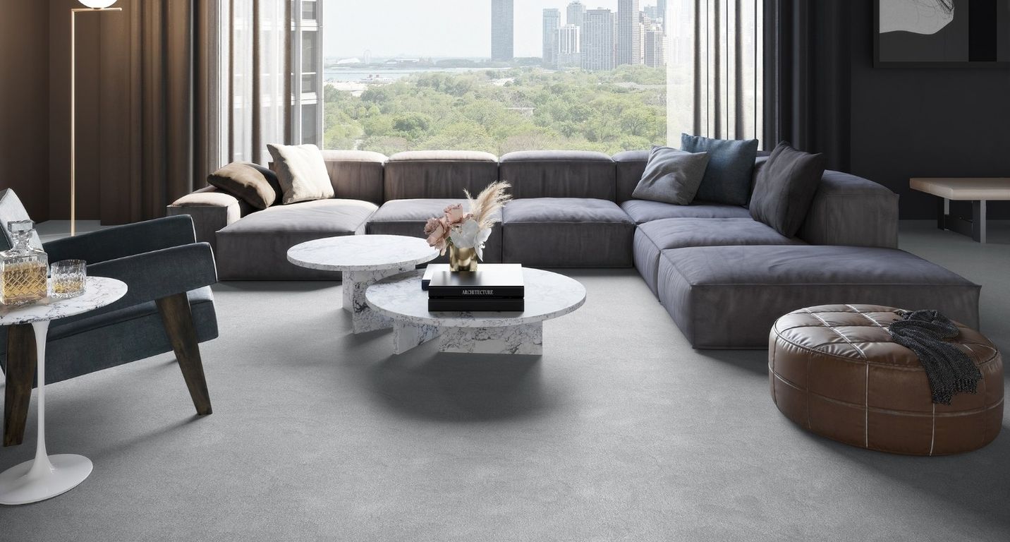 Moquette shaggy SATISFACTION 4M, col gris clair, rouleau 4.00 m