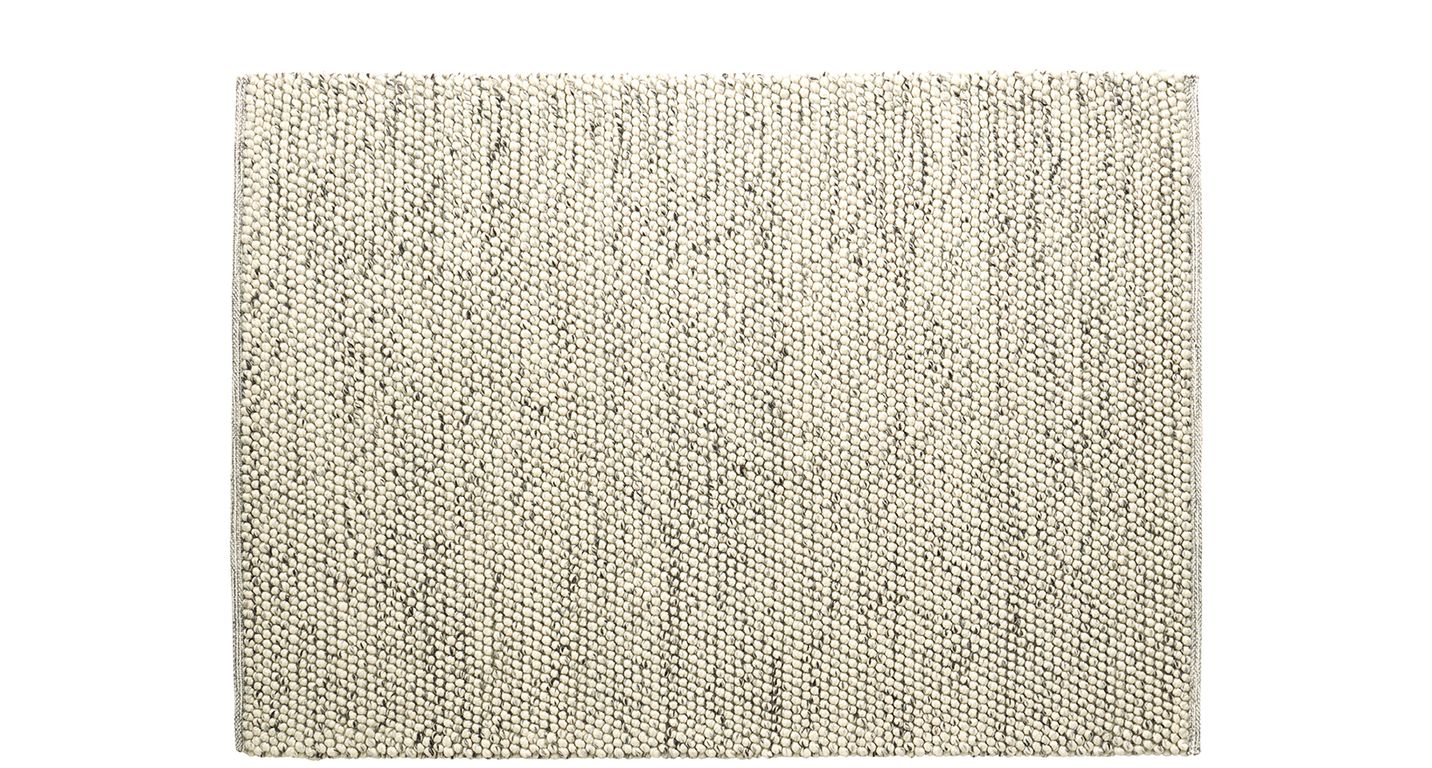 Tapis KIMI , faux-uni crème gris noir