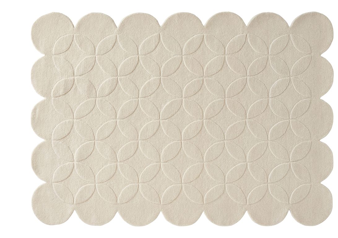 Tapis SEPYA , géométrique  crème