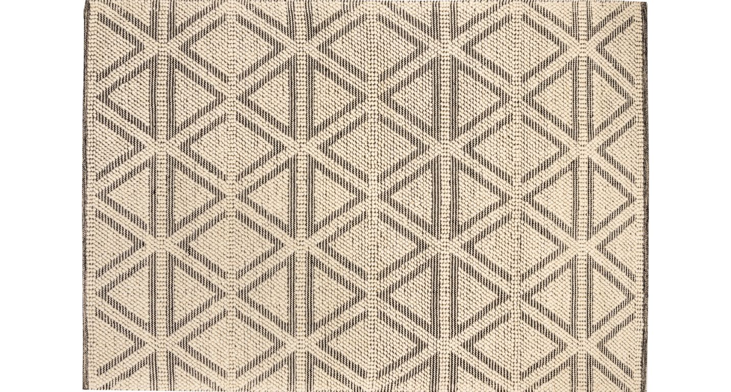 Tapis ISIDOR , géométrique noir crème