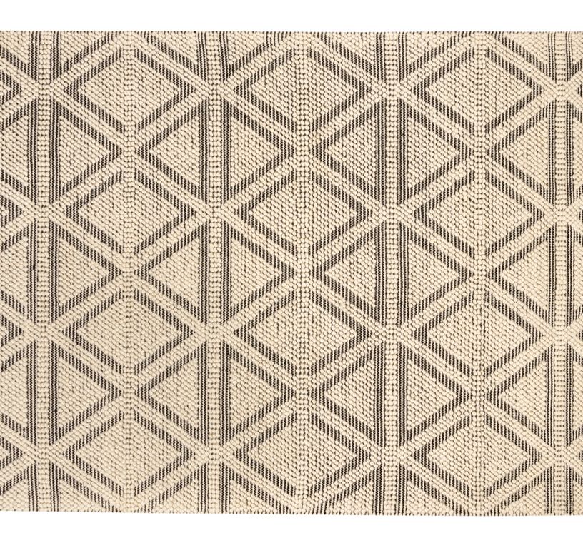 Tapis ISIDOR , géométrique noir crème